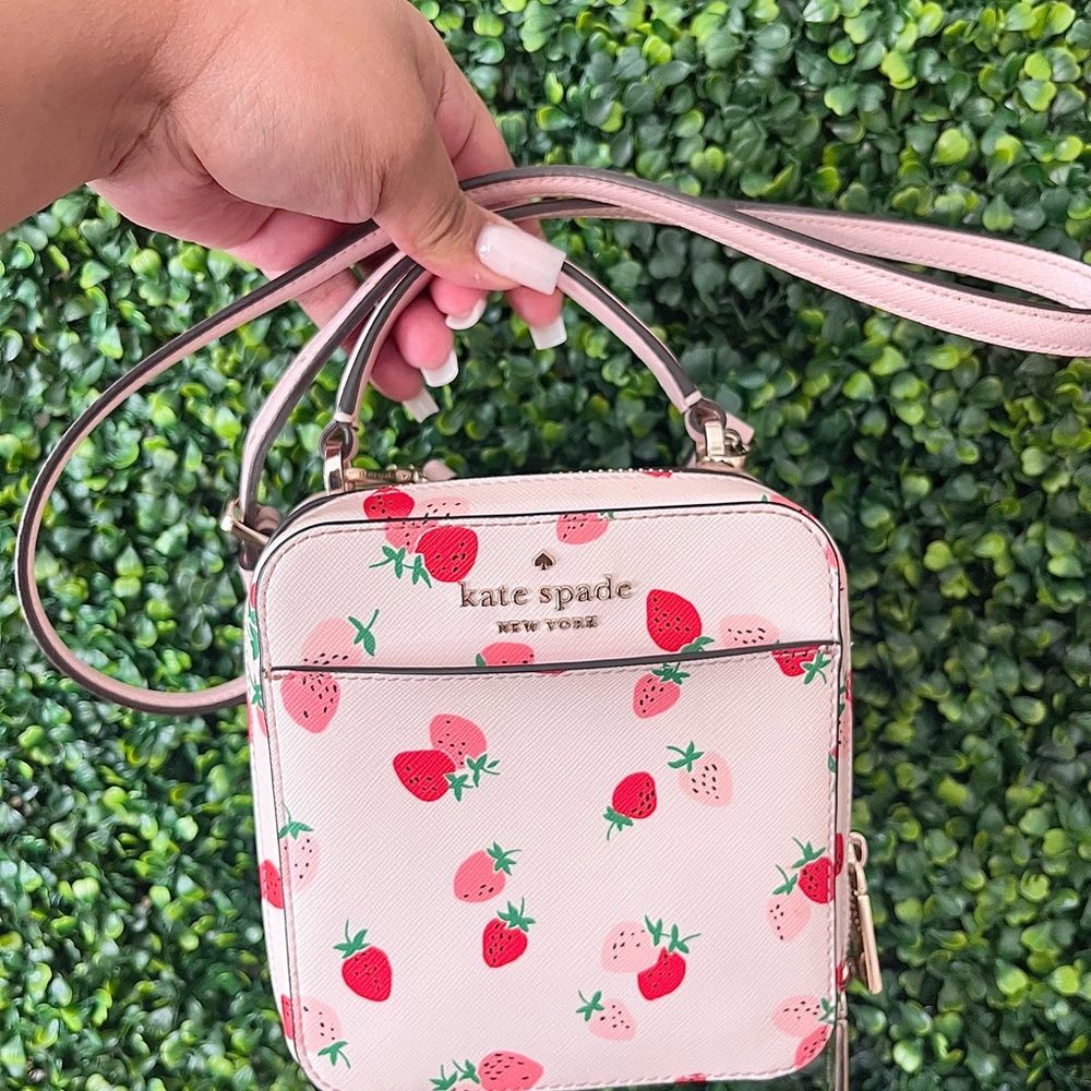 RARE Kate Spade Pink Strawberry Crossbody Bag